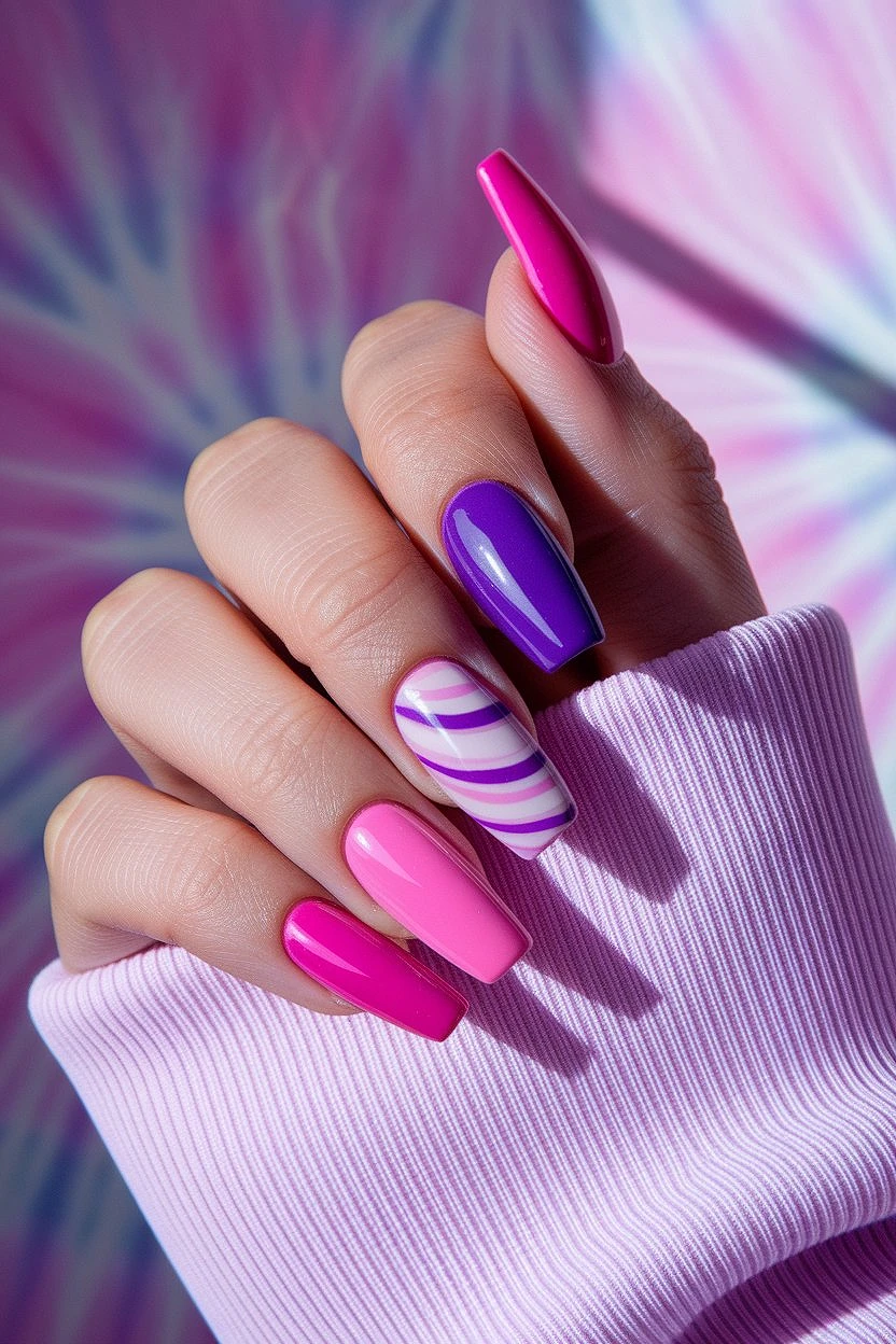 Pink_And_Purple_Acrylic_Nails