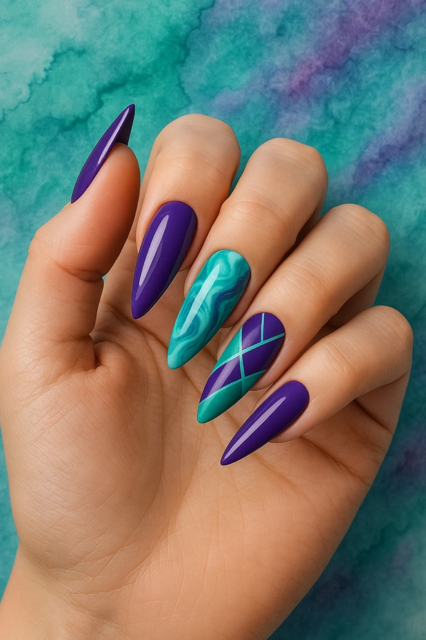 Purple_And_Teal_Nails