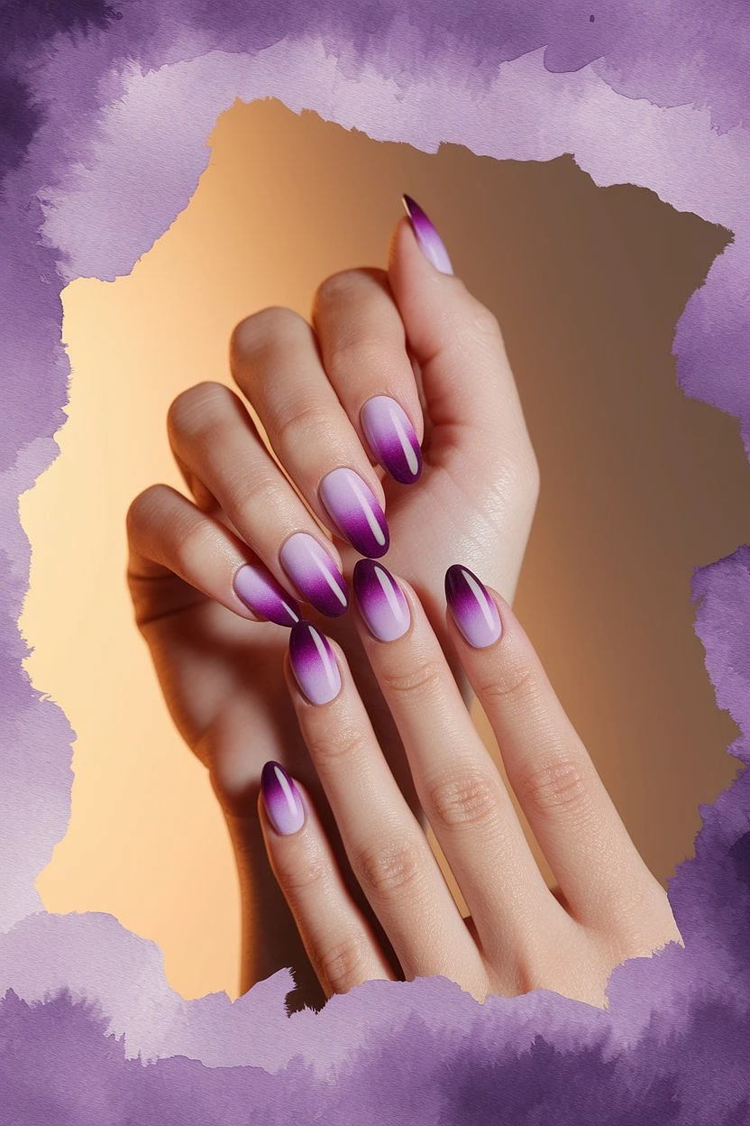 Gradient_Acrylic_Nails_Purple