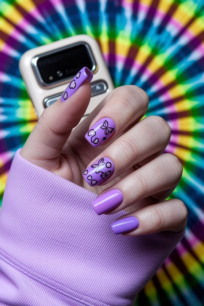 Retro_S-Inspired_Purple_Acrylic_Nails