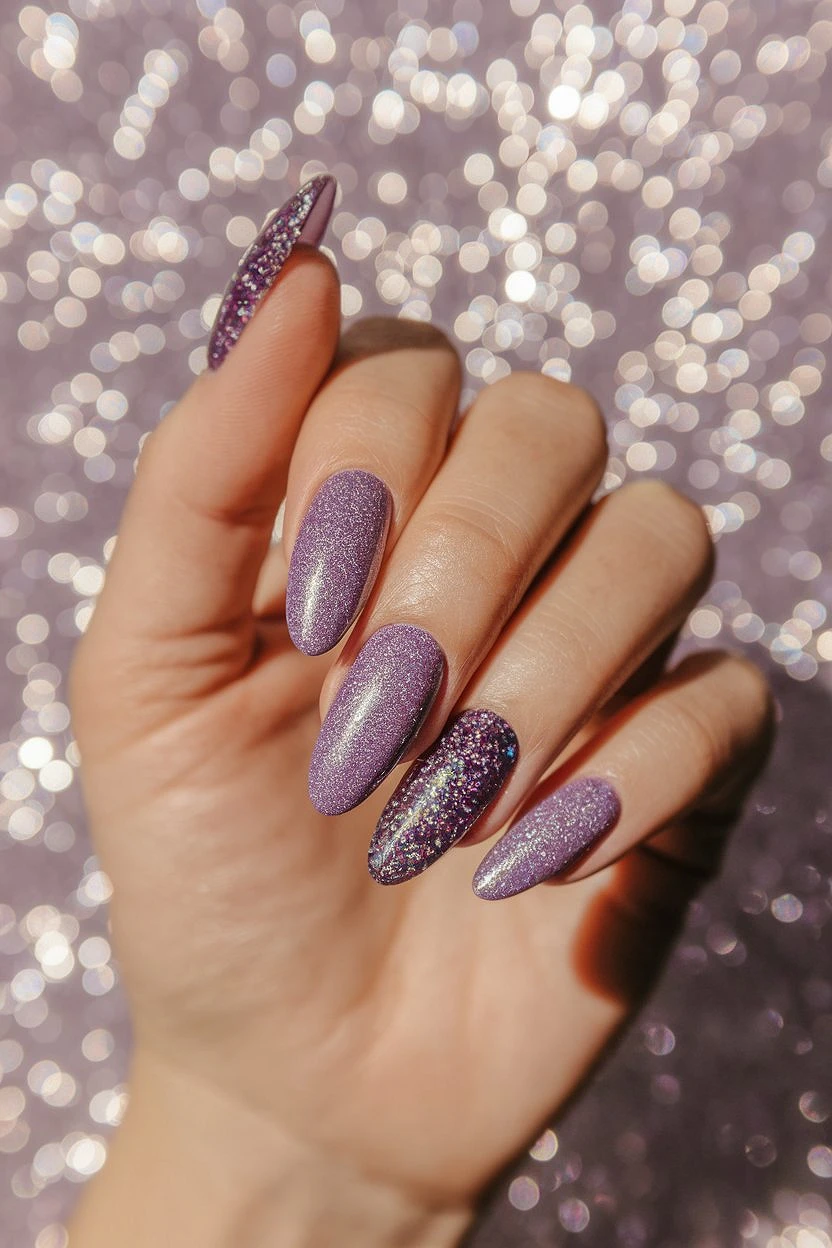 Sparkly_Acrylic_Nails_Purple