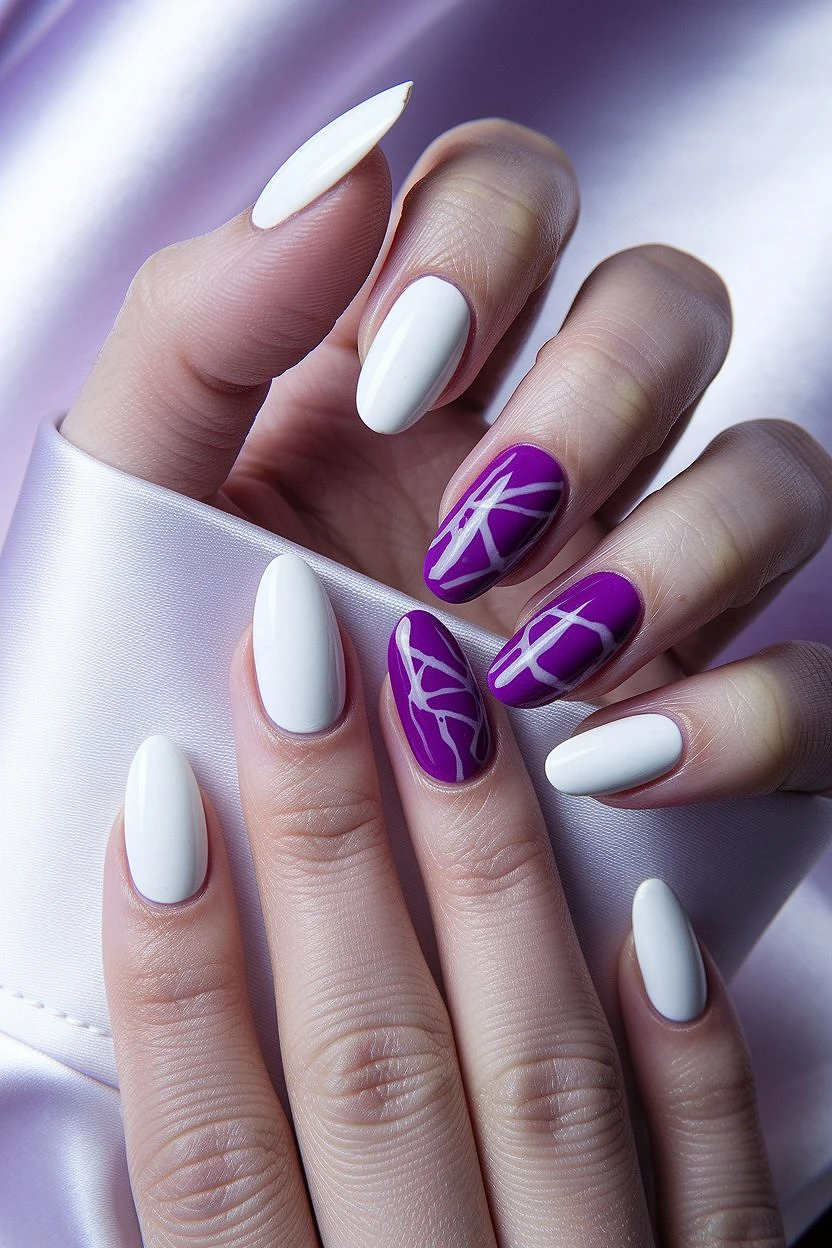 White_Purple_Acrylic_Nails