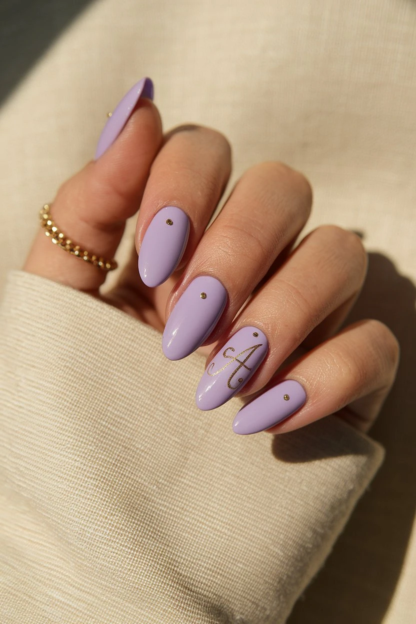 Purple_Acrylic_Nails_With_Initial
