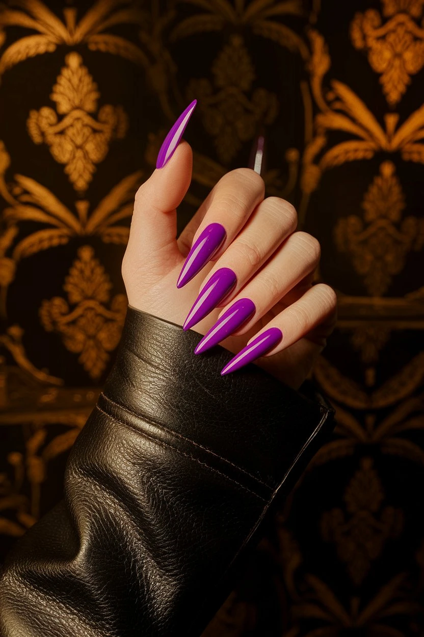 Vibrant_Purple_Acrylic_Nails
