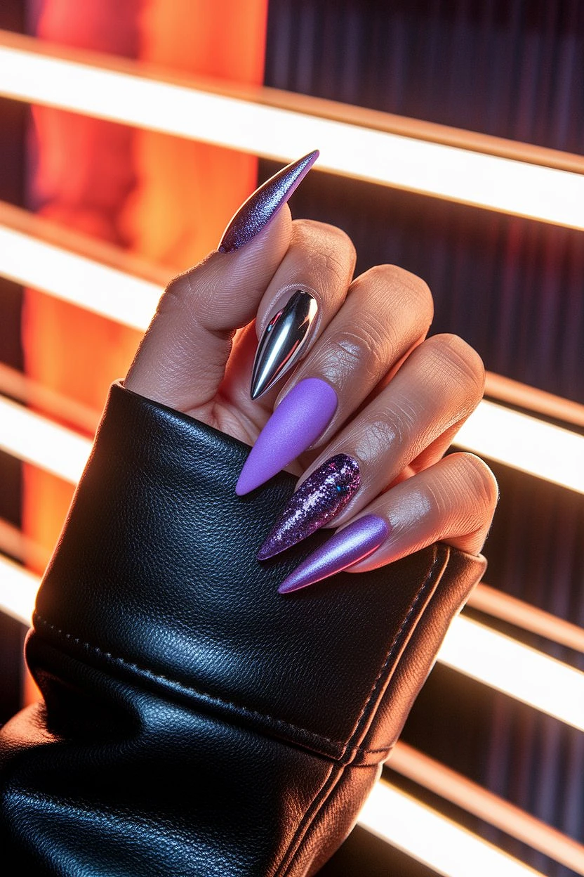 Uv_Gel_Nails_Designs_Purple